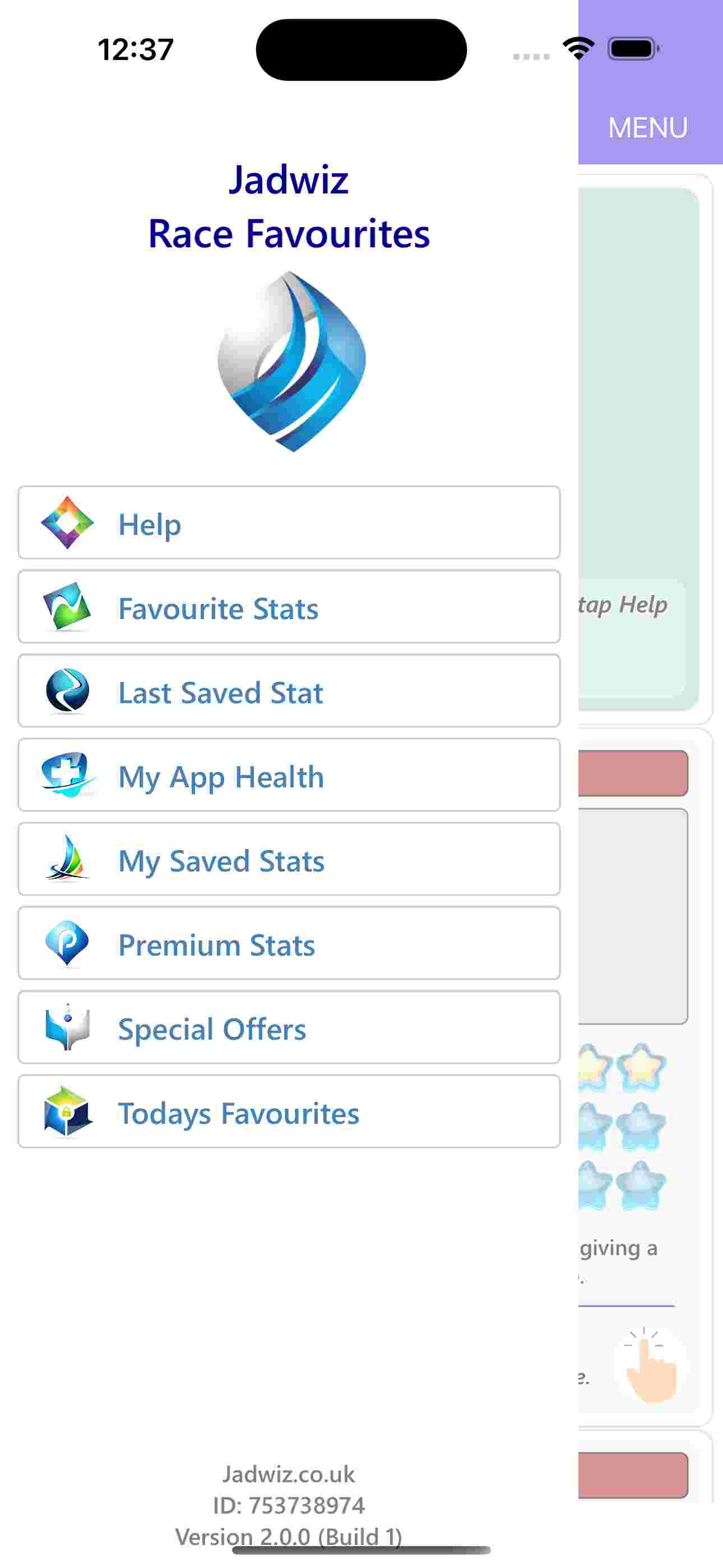 Main menu screenshot